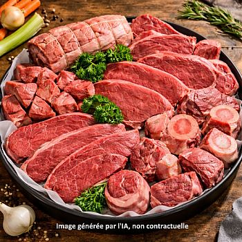 Colis de viande de boeuf Bio - Le tradition - 14 €/kg