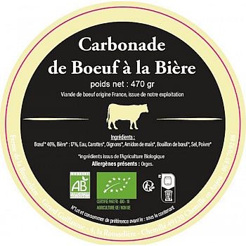 Carbonade de Boeuf à la bière - Viande de boeuf origine France, issue de notre exploitation