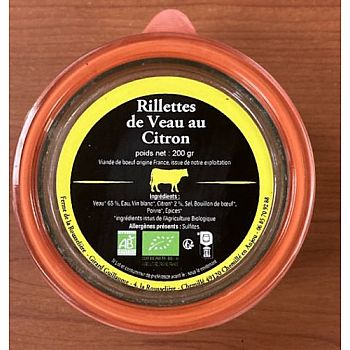 Rillette de veau bio au citron – Fraîcheur acidulée et douceur bovine
